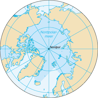 Positionskarte Arktischer Ozean