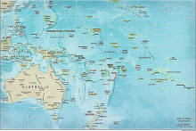 Politische Karte Ozeaniens