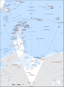 Karte des Argentinischen Antarktisterritorium
