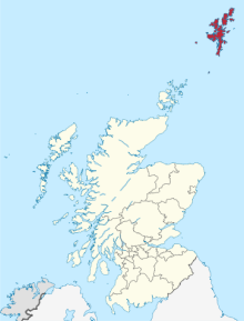Lagekarte der Shetlandinseln