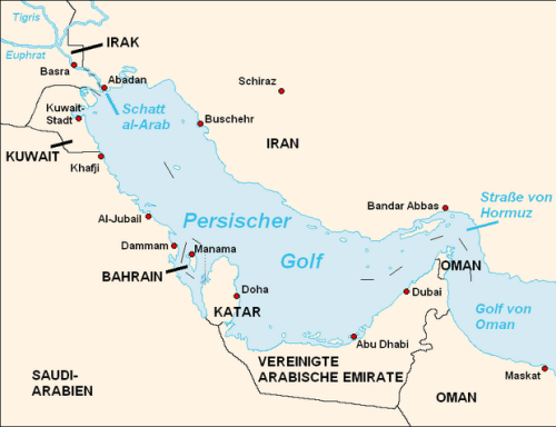 Karte vom Persischem Golf