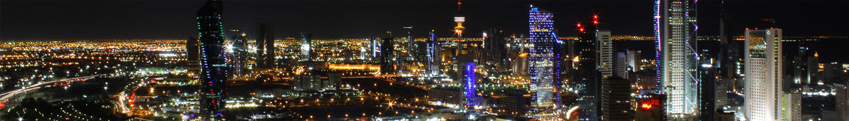 Kuwait City in der Nacht