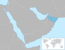 Lagekarte Golf von Oman