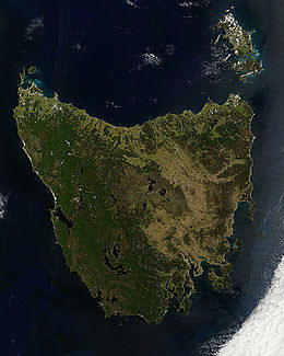 Satellitenfoto Tasmanien