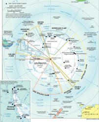 Politische Karte der Antarktis