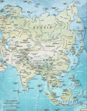 Landkarte Asien