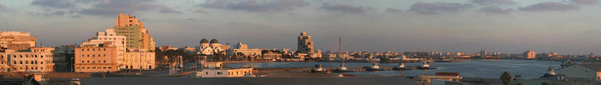 Blick auf den Hafen von Bengasi
