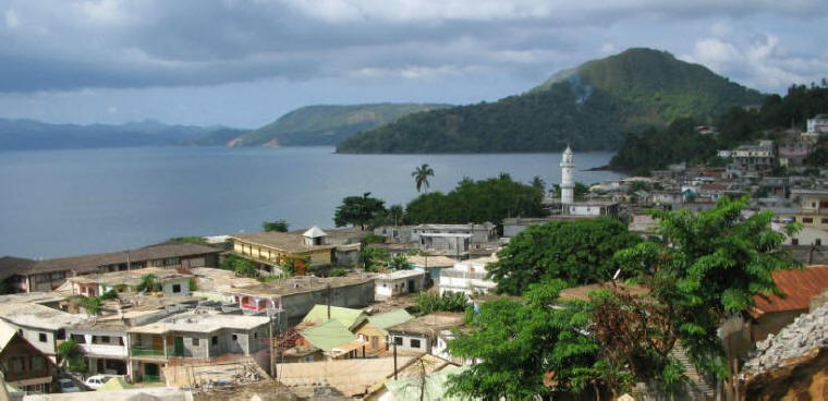Vue de Sada, à Mayotte