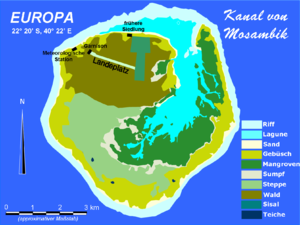 Karte der Insel Europa