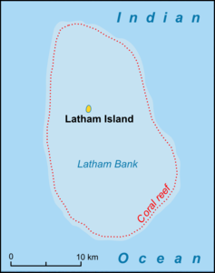 Karte der Latham-Insel