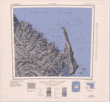 Topographische Karte von Kap Adare