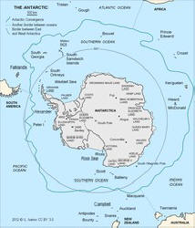 Landkarte der Antarktis