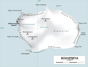 Karte der Bouvetinsel