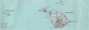 Karte der Insel Heard und den McDonaldinseln