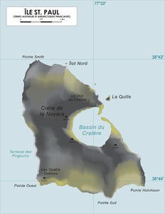 Karte der Insel Saint-Paul