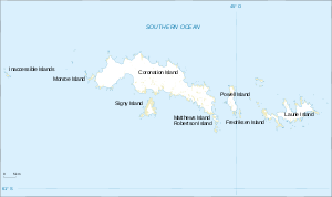 Karte der Südlichen Orkneyinseln