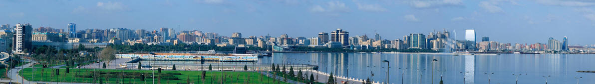 Panoramablick auf die Hauptstadt Baku