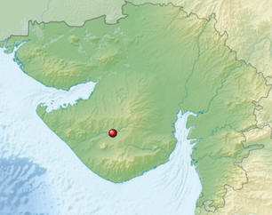 Lagekarte Halbinsel Kathiawar