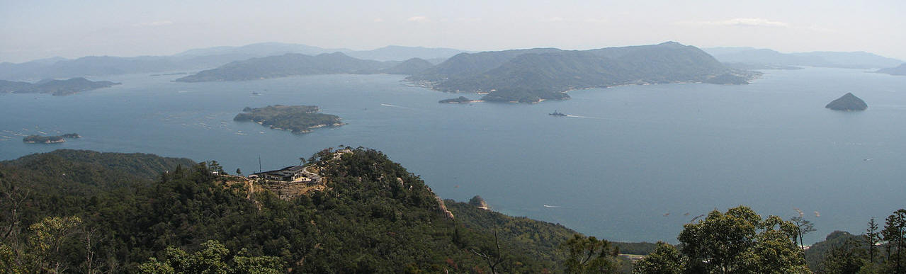 Seto Inland Sea, view from Miyajima island, Japan