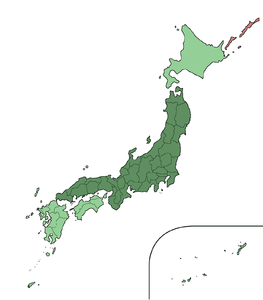 Karte von Honshū
