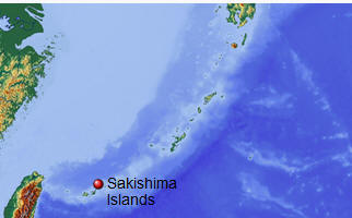 Lagekarte Sakishima-Inseln