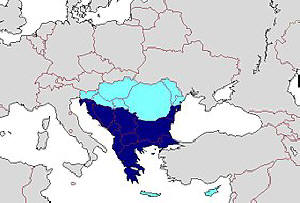 Lagekarte Südosteuropa