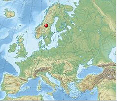 Lagekarte Skandinavische Halbinsel