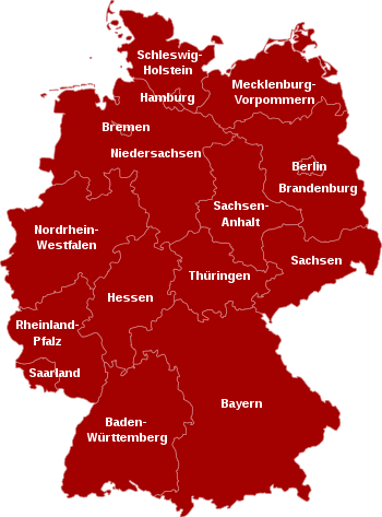 Interaktive Karte der Deutschen Bundesländer