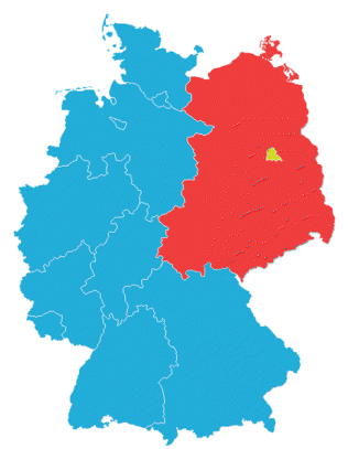 Die westdeutschen Bundesländer (blau)
