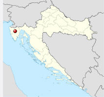 Geographische Lage Istrien