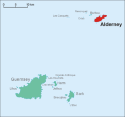 Lage von Alderney