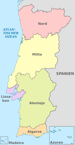 Regionalkarte Portugal