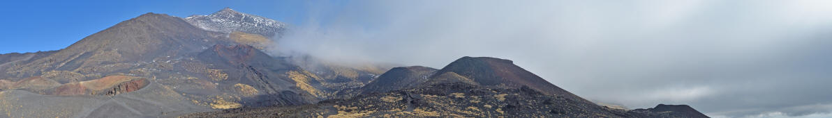 Panoramafoto Sylvester Small Crater, Etna Park, Sicily