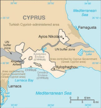 Karte Dhekelia