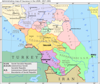 Historische Karte Südkaukasus