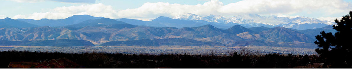 Panorama taken from Westlands Park in Greenwood Village, Colorado