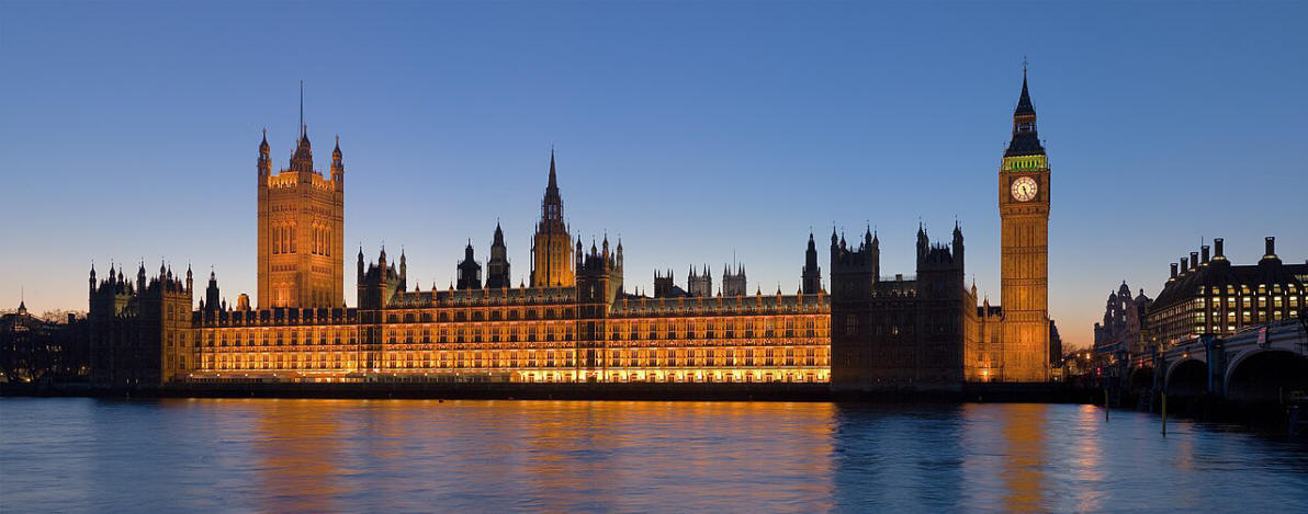 Der britische Parlamentssitz in der Hauptstadt London