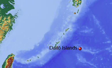 Lagekarte Daito-Inseln