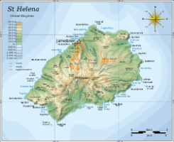 Topographische Karte von St. Helena