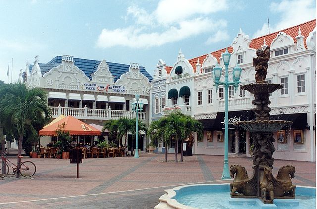 Das historische Stadtzentrum von Oranjestad