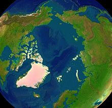 Topographische Karte der Arktis