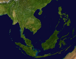 Satellitenaufnahme Südostasien