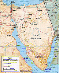 Landkarte der Sinai-Halbinsel