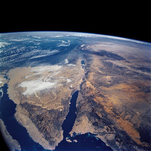 Satellitenfoto der Sinai-Halbinsel