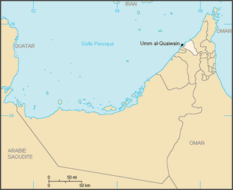 Lagekarte Emirat Umm al-Quaiwain