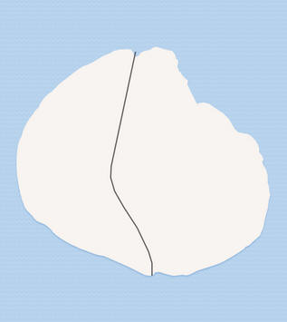 Skizze der geteilten Hans-Insel