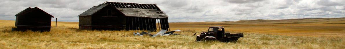 Foto einer verlassenen Farm in Alberta