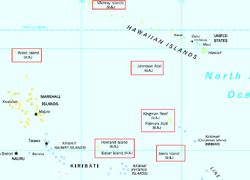Lagekarte der Kleineren Amerikanischen Überseeinseln