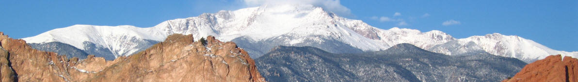 Foto Pikes Peak from the Garden of the Gods