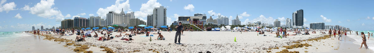 View from Lummus Park of Miami Beach, Florida.